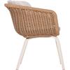 ΠΟΛΥΘΡΟΝΑ VICTUS HM6559.02 ΑΛΟΥΜΙΝΙΟ & OLEFIN ΜΠΕΖ-TWIST WICKER 60x62x76Yεκ (σετ 2 τεμαχίων)