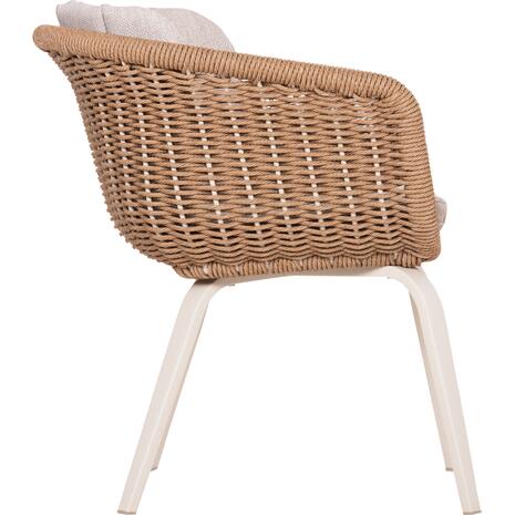 ΠΟΛΥΘΡΟΝΑ VICTUS HM6559.02 ΑΛΟΥΜΙΝΙΟ & OLEFIN ΜΠΕΖ-TWIST WICKER 60x62x76Yεκ (σετ 2 τεμαχίων)