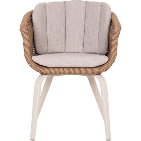 ΠΟΛΥΘΡΟΝΑ VICTUS HM6559.02 ΑΛΟΥΜΙΝΙΟ & OLEFIN ΜΠΕΖ-TWIST WICKER 60x62x76Yεκ (σετ 2 τεμαχίων)