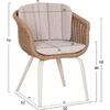 ΠΟΛΥΘΡΟΝΑ VICTUS HM6559.02 ΑΛΟΥΜΙΝΙΟ & OLEFIN ΜΠΕΖ-TWIST WICKER 60x62x76Yεκ (σετ 2 τεμαχίων)