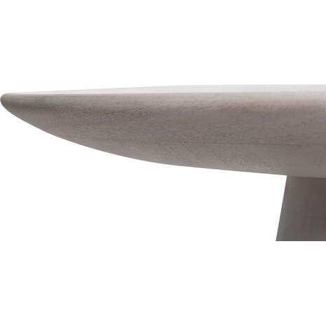 ΤΡΑΠΕΖΙ ΣΑΛΟΝΙΟΥ ΣΤΡΟΓΓΥΛΟ ROSS HM9709 ΜΑΣΙΦ ΞΥΛΟ MANGO-ΛΕΥΚΟ Φ60x45Υεκ.