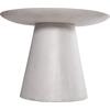 ΤΡΑΠΕΖΙ ΣΑΛΟΝΙΟΥ ΣΤΡΟΓΓΥΛΟ ROSS HM9709 ΜΑΣΙΦ ΞΥΛΟ MANGO-ΛΕΥΚΟ Φ60x45Υεκ.