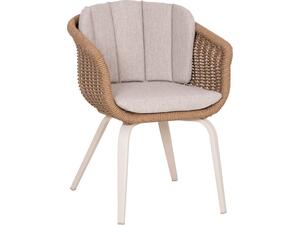 ΠΟΛΥΘΡΟΝΑ VICTUS HM6559.02 ΑΛΟΥΜΙΝΙΟ & OLEFIN ΜΠΕΖ-TWIST WICKER 60x62x76Yεκ (σετ 2 τεμαχίων)