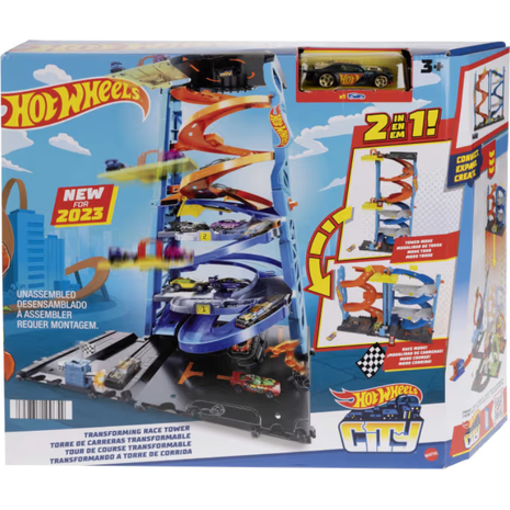 Hot Wheels City Track Set With 1 Car, 2-In-1 Πύργος Ταχύτητας 2 Σε 1 (HKX43)