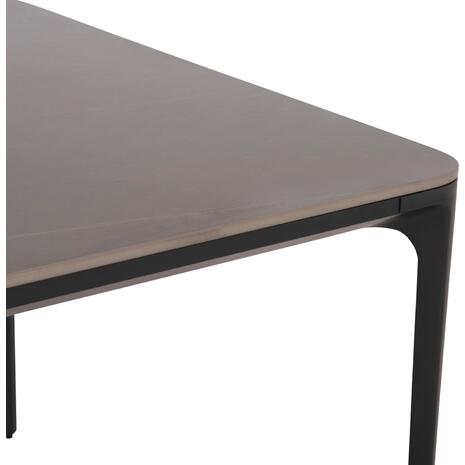 ΤΡΑΠΕΖΙ ΤΡΑΠΕΖΑΡΙΑΣ STAD HM6557.01 ΓΚΡΙ ΑΛΟΥΜΙΝΙΟ & SINTERED STONE TOP 180x90x74Υεκ