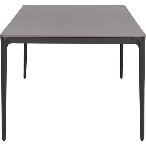 ΤΡΑΠΕΖΙ ΤΡΑΠΕΖΑΡΙΑΣ STAD HM6557.01 ΓΚΡΙ ΑΛΟΥΜΙΝΙΟ & SINTERED STONE TOP 180x90x74Υεκ