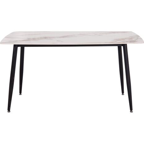 ΤΡΑΠΕΖΙ RAVEN HM18149.04 ΚΕΡΑΜΙΚΟ TOP ΜΕ ΟΨΗ ΛΕΥΚΟ/ΚΑΦΕ ΜΑΡΜΑΡΟ 140x80x74Υεκ.