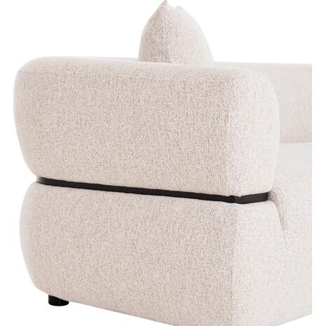 ΚΑΝΑΠΕΣ 3-ΘΕΣΙΟΣ ARCTIS HM3327.02 ΑΝΟΙΧΤΟ ΜΠΕΖ ΥΦΑΣΜΑ 229x88x88Υεκ.