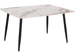 ΤΡΑΠΕΖΙ RAVEN HM18149.04 ΚΕΡΑΜΙΚΟ TOP ΜΕ ΟΨΗ ΛΕΥΚΟ/ΚΑΦΕ ΜΑΡΜΑΡΟ 140x80x74Υεκ.