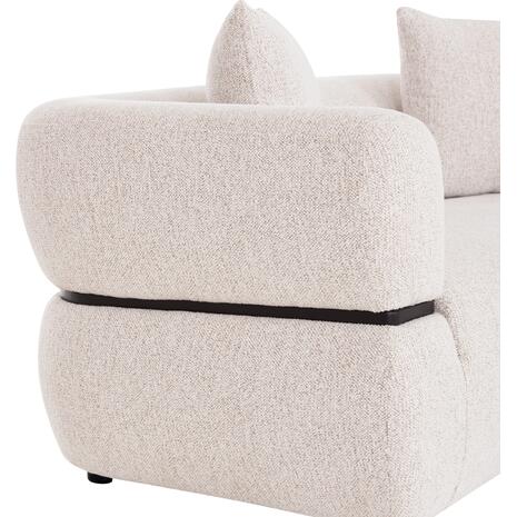 ΚΑΝΑΠΕΣ 2-ΘΕΣΙΟΣ ARCTIS HM3328.02 ΑΝΟΙΧΤΟ ΜΠΕΖ ΥΦΑΣΜΑ 169x88x88Υεκ.