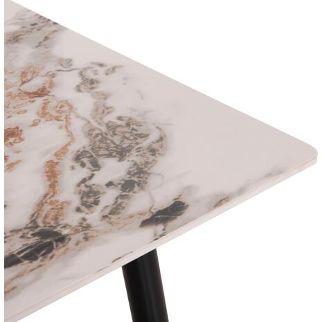 ΤΡΑΠΕΖΙ RAVEN HM18150.04 ΚΕΡΑΜΙΚΟ TOP ΜΕ ΟΨΗ ΛΕΥΚΟ/ΚΑΦΕ ΜΑΡΜΑΡΟ 160x80x74Υεκ.