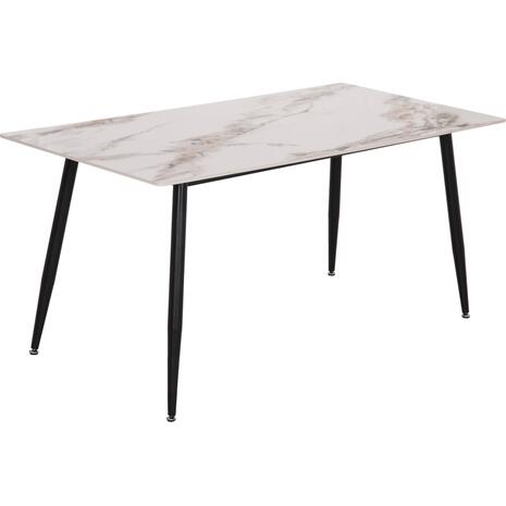 ΤΡΑΠΕΖΙ RAVEN HM18150.04 ΚΕΡΑΜΙΚΟ TOP ΜΕ ΟΨΗ ΛΕΥΚΟ/ΚΑΦΕ ΜΑΡΜΑΡΟ 160x80x74Υεκ.