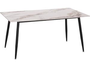 ΤΡΑΠΕΖΙ RAVEN HM18150.04 ΚΕΡΑΜΙΚΟ TOP ΜΕ ΟΨΗ ΛΕΥΚΟ/ΚΑΦΕ ΜΑΡΜΑΡΟ 160x80x74Υεκ.