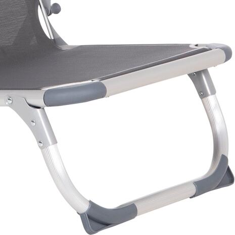 ΚΑΡΕΚΛΑΚΙ ΠΑΡΑΛΙΑΣ ΑΛΟΥΜINIOY ΒΑΡ.ΤΥΠΟΥ ΨΗΛΗ ΠΛΑΤΗ ALMIRA HM5053.10 ΓΚΡΙ 55x71x66Υεκ