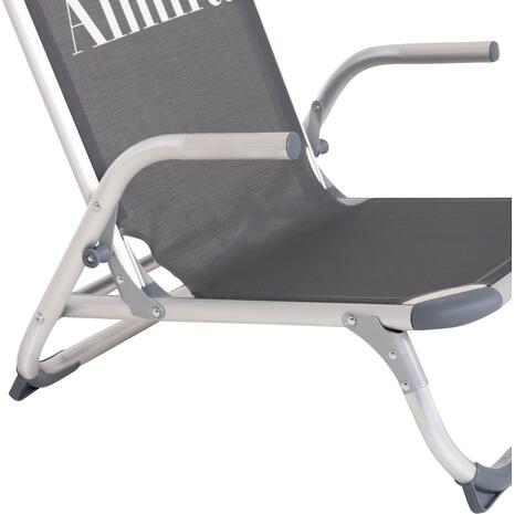 ΚΑΡΕΚΛΑΚΙ ΠΑΡΑΛΙΑΣ ΑΛΟΥΜINIOY ΒΑΡ.ΤΥΠΟΥ ΨΗΛΗ ΠΛΑΤΗ ALMIRA HM5053.10 ΓΚΡΙ 55x71x66Υεκ