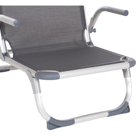 ΚΑΡΕΚΛΑΚΙ ΠΑΡΑΛΙΑΣ ΑΛΟΥΜINIOY ΒΑΡ.ΤΥΠΟΥ ΨΗΛΗ ΠΛΑΤΗ ALMIRA HM5053.10 ΓΚΡΙ 55x71x66Υεκ