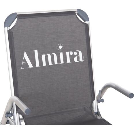 ΚΑΡΕΚΛΑΚΙ ΠΑΡΑΛΙΑΣ ΑΛΟΥΜINIOY ΒΑΡ.ΤΥΠΟΥ ΨΗΛΗ ΠΛΑΤΗ ALMIRA HM5053.10 ΓΚΡΙ 55x71x66Υεκ