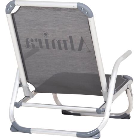 ΚΑΡΕΚΛΑΚΙ ΠΑΡΑΛΙΑΣ ΑΛΟΥΜINIOY ΒΑΡ.ΤΥΠΟΥ ΨΗΛΗ ΠΛΑΤΗ ALMIRA HM5053.10 ΓΚΡΙ 55x71x66Υεκ