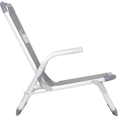 ΚΑΡΕΚΛΑΚΙ ΠΑΡΑΛΙΑΣ ΑΛΟΥΜINIOY ΒΑΡ.ΤΥΠΟΥ ΨΗΛΗ ΠΛΑΤΗ ALMIRA HM5053.10 ΓΚΡΙ 55x71x66Υεκ