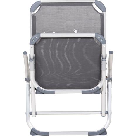 ΚΑΡΕΚΛΑΚΙ ΠΑΡΑΛΙΑΣ ΑΛΟΥΜINIOY ΒΑΡ.ΤΥΠΟΥ ΨΗΛΗ ΠΛΑΤΗ ALMIRA HM5053.10 ΓΚΡΙ 55x71x66Υεκ