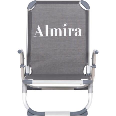 ΚΑΡΕΚΛΑΚΙ ΠΑΡΑΛΙΑΣ ΑΛΟΥΜINIOY ΒΑΡ.ΤΥΠΟΥ ΨΗΛΗ ΠΛΑΤΗ ALMIRA HM5053.10 ΓΚΡΙ 55x71x66Υεκ