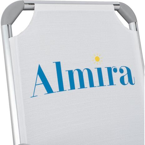 ΚΑΡΕΚΛΑΚΙ ΠΑΡΑΛΙΑΣ ΑΛΟΥΜINIOY ΒΑΡ.ΤΥΠΟΥ ΨΗΛΗ ΠΛΑΤΗ ALMIRA HM5053.03 ΛΕΥΚΟ 55x71x66Υεκ