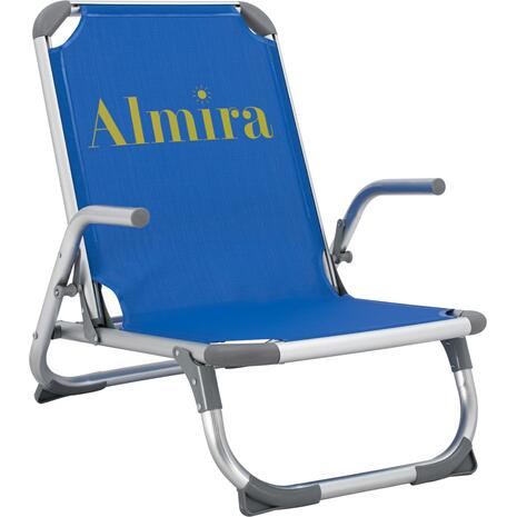 ΚΑΡΕΚΛΑΚΙ ΠΑΡΑΛΙΑΣ ΑΛΟΥΜINIOY ΒΑΡ.ΤΥΠΟΥ ΨΗΛΗ ΠΛΑΤΗ ALMIRA HM5053.01 ΜΠΛΕ 56x70x66Υεκ