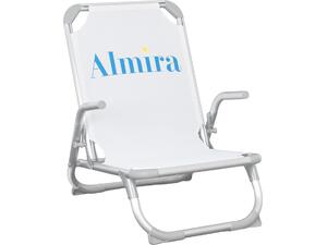 ΚΑΡΕΚΛΑΚΙ ΠΑΡΑΛΙΑΣ ΑΛΟΥΜINIOY ΒΑΡ.ΤΥΠΟΥ ΨΗΛΗ ΠΛΑΤΗ ALMIRA HM5053.03 ΛΕΥΚΟ 55x71x66Υεκ