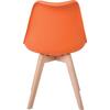 MARTIN Καρέκλα Ξύλο, PP Πορτοκαλί Μονταρισμένη Ταπετσαρία (ΕΜ136,74)
