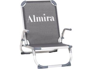 ΚΑΡΕΚΛΑΚΙ ΠΑΡΑΛΙΑΣ ΑΛΟΥΜINIOY ΒΑΡ.ΤΥΠΟΥ ΨΗΛΗ ΠΛΑΤΗ ALMIRA HM5053.10 ΓΚΡΙ 55x71x66Υεκ