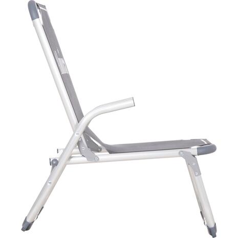 ΚΑΡΕΚΛΑΚΙ ΠΑΡΑΛΙΑΣ ΑΛΟΥΜΙΝΙΟΥ ΒΑΡ.ΤΥΠΟΥ ΥΠΕΡΥΨΩΜΕΝΟ ALMIRA HM6431.10 ΓΚΡΙ 53x68x80Υεκ