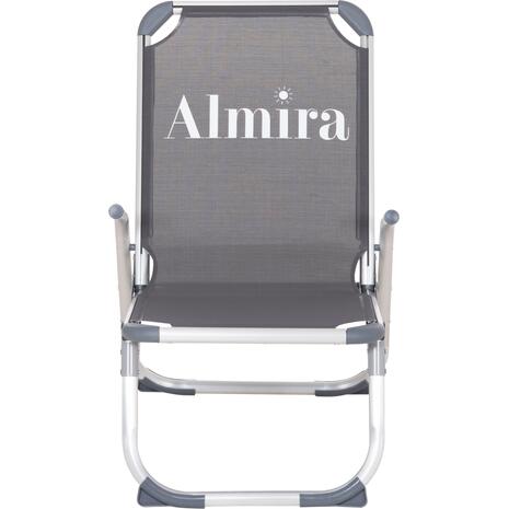 ΚΑΡΕΚΛΑΚΙ ΠΑΡΑΛΙΑΣ ΑΛΟΥΜΙΝΙΟΥ ΒΑΡ.ΤΥΠΟΥ ΥΠΕΡΥΨΩΜΕΝΟ ALMIRA HM6431.10 ΓΚΡΙ 53x68x80Υεκ