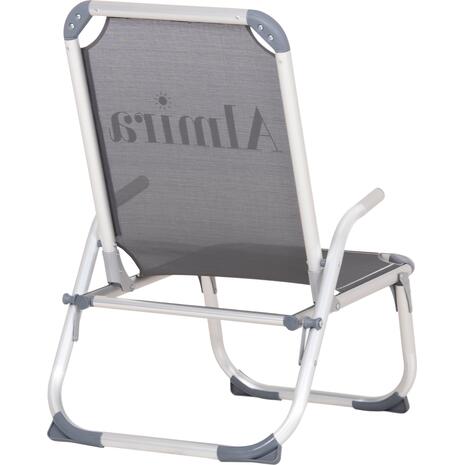 ΚΑΡΕΚΛΑΚΙ ΠΑΡΑΛΙΑΣ ΑΛΟΥΜΙΝΙΟΥ ΒΑΡ.ΤΥΠΟΥ ΥΠΕΡΥΨΩΜΕΝΟ ALMIRA HM6431.10 ΓΚΡΙ 53x68x80Υεκ