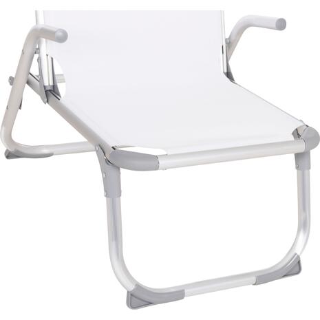 ΚΑΡΕΚΛΑΚΙ ΠΑΡΑΛΙΑΣ ΑΛΟΥΜΙΝΙΟΥ ΒΑΡ.ΤΥΠΟΥ ΥΠΕΡΥΨΩΜΕΝΟ ALMIRA HM6431.03 ΛΕΥΚΟ 53x68x80Υεκ