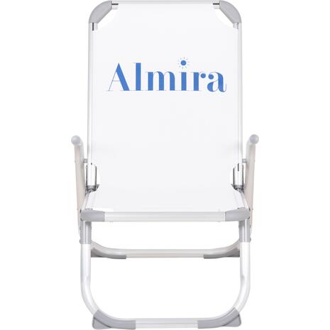 ΚΑΡΕΚΛΑΚΙ ΠΑΡΑΛΙΑΣ ΑΛΟΥΜΙΝΙΟΥ ΒΑΡ.ΤΥΠΟΥ ΥΠΕΡΥΨΩΜΕΝΟ ALMIRA HM6431.03 ΛΕΥΚΟ 53x68x80Υεκ