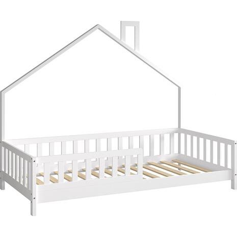 ΚΡΕΒΑΤΙ ΠΑΙΔΙΚΟ HOUSER HM740.03 τ.MONTESSORI ΞΥΛΟ ΠΕΥΚΟ ΛΕΥΚΟ--ΓΙΑ 190x90εκ