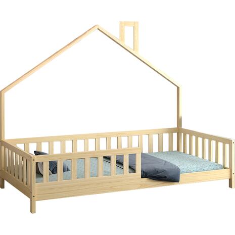 ΚΡΕΒΑΤΙ ΠΑΙΔΙΚΟ HOUSER HM740.01 τ.MONTESSORI ΞΥΛΟ ΠΕΥΚΟ ΦΥΣΙΚΟ--ΓΙΑ 190x90εκ