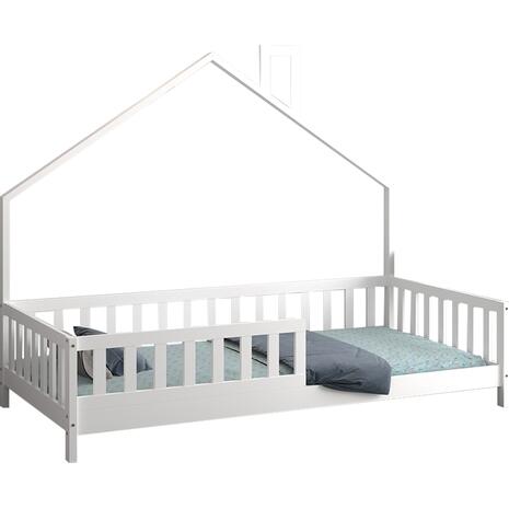 ΚΡΕΒΑΤΙ ΠΑΙΔΙΚΟ HOUSER HM740.03 τ.MONTESSORI ΞΥΛΟ ΠΕΥΚΟ ΛΕΥΚΟ--ΓΙΑ 190x90εκ