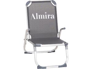 ΚΑΡΕΚΛΑΚΙ ΠΑΡΑΛΙΑΣ ΑΛΟΥΜΙΝΙΟΥ ΒΑΡ.ΤΥΠΟΥ ΥΠΕΡΥΨΩΜΕΝΟ ALMIRA HM6431.10 ΓΚΡΙ 53x68x80Υεκ