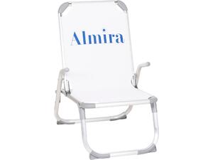 ΚΑΡΕΚΛΑΚΙ ΠΑΡΑΛΙΑΣ ΑΛΟΥΜΙΝΙΟΥ ΒΑΡ.ΤΥΠΟΥ ΥΠΕΡΥΨΩΜΕΝΟ ALMIRA HM6431.03 ΛΕΥΚΟ 53x68x80Υεκ