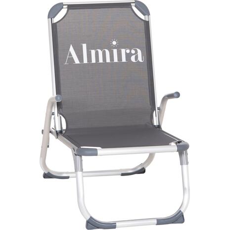 ΚΑΡΕΚΛΑΚΙ ΠΑΡΑΛΙΑΣ ΑΛΟΥΜΙΝΙΟΥ ΒΑΡ.ΤΥΠΟΥ ΥΠΕΡΥΨΩΜΕΝΟ ALMIRA HM6431.10 ΓΚΡΙ 53x68x80Υεκ