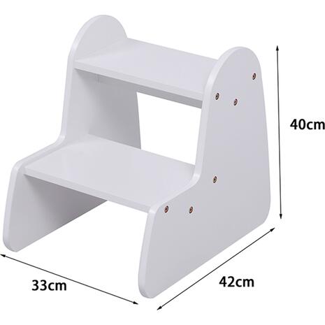 ΠΑΙΔΙΚΗ ΣΚΑΛΑ/ΣΚΑΜΠΟ RICKI HM18340.03 MDF & ΚΟΝΤΡΑΠΛΑΚΕ ΛΕΥΚΟ 33x43.5x40.5Υεκ