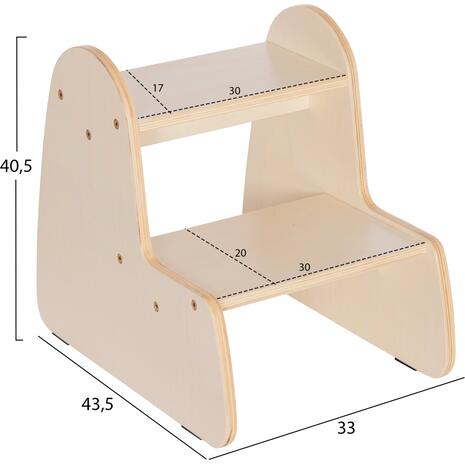 ΠΑΙΔΙΚΗ ΣΚΑΛΑ/ΣΚΑΜΠΟ RICKI HM18340.01 MDF & ΚΟΝΤΡΑΠΛΑΚΕ ΦΥΣΙΚΟ 33x43.5x40.5Υεκ