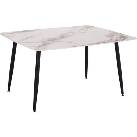 ΤΡΑΠΕΖΙ RAVEN HM18149.04 ΚΕΡΑΜΙΚΟ TOP ΜΕ ΟΨΗ ΛΕΥΚΟ/ΚΑΦΕ ΜΑΡΜΑΡΟ 140x80x74Υεκ.