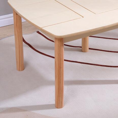 ΤΡΑΠΕΖΑΚΙ ΠΑΙΔΙΚΟ ΜΕ ΑΠΟΘ.ΧΩΡΟΥΣ RICKI HM18339.01 MDF & ΣΥΜΗΔΑ ΣΕ ΦΥΣΙΚΟ 65x65x47Υεκ