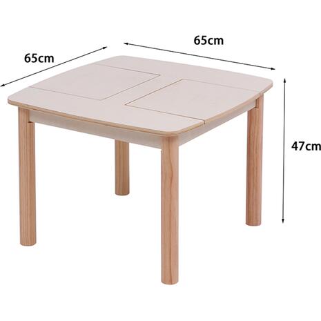 ΤΡΑΠΕΖΑΚΙ ΠΑΙΔΙΚΟ ΜΕ ΑΠΟΘ.ΧΩΡΟΥΣ RICKI HM18339.01 MDF & ΣΥΜΗΔΑ ΣΕ ΦΥΣΙΚΟ 65x65x47Υεκ