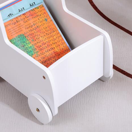 ΠΑΙΔΙΚΟ ΤΡΟΛΕΥ/ΚΑΡΟΤΣΑΚΙ RICKI HM18341.03 MDF & ΚΟΝΤΡΑΠΛΑΚΕ ΛΕΥΚΟ 33x45x50Υεκ