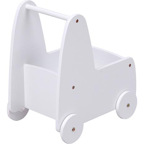 ΠΑΙΔΙΚΟ ΤΡΟΛΕΥ/ΚΑΡΟΤΣΑΚΙ RICKI HM18341.03 MDF & ΚΟΝΤΡΑΠΛΑΚΕ ΛΕΥΚΟ 33x45x50Υεκ