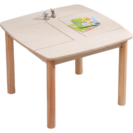 ΤΡΑΠΕΖΑΚΙ ΠΑΙΔΙΚΟ ΜΕ ΑΠΟΘ.ΧΩΡΟΥΣ RICKI HM18339.01 MDF & ΣΥΜΗΔΑ ΣΕ ΦΥΣΙΚΟ 65x65x47Υεκ