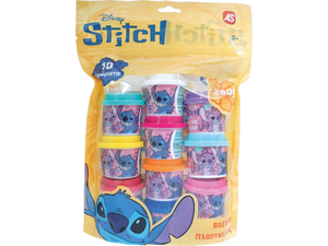 Πλαστελίνη Disney Stitch Σακουλάκι Με 10 Βαζάκια Και Καπάκια Καλουπάκια 280gr